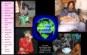 Global burden of disease module