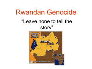 Rwandan Genocide - Issaquah Connect