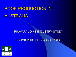 BOOK PRODUCTION IN AUSTRALIA