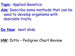 TOPIC: Applied Genetics AIM: What methods can be used to