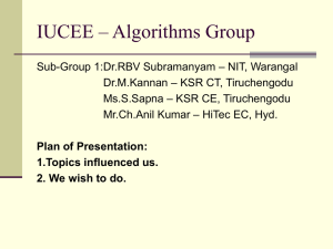 IUCEE – Algorithms group