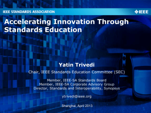 Accelerating Innovation Through Standards Education