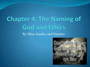 Chapter 4: The Naming of God and Ethics