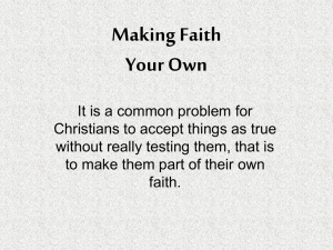 Making Faith Your Own - Simple Bible Studies