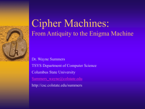 Cipher Machines - Columbus State University