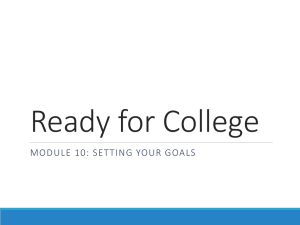 Goal Setting Ready for College