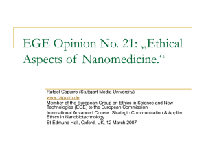Ethical Aspects of Nanomedicine