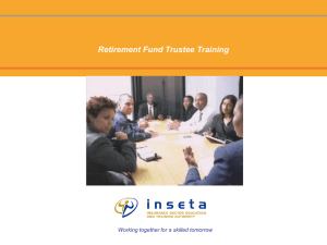 Retirement Fund Trustee Training Presentation