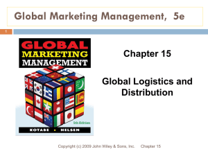 GLOBAL DISTRIBUTION AND LOGISTICS Chapter Sixteen