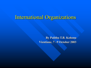 An Introduction to the Law of International Organizations