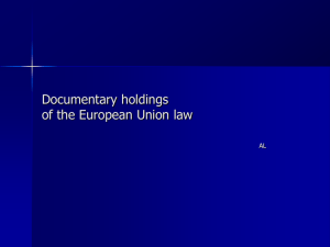 Documentary holdings of the European Union