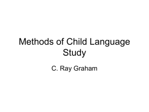 Methods of Child Language Study