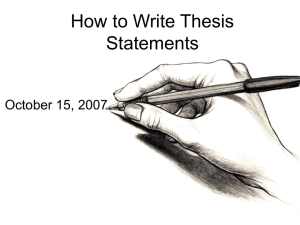 How to Write Thesis Statements