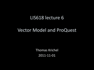 vector model and ProQuest