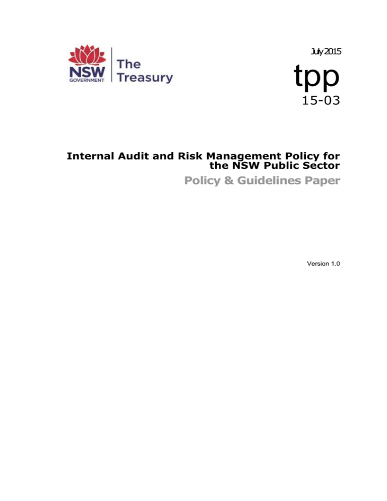 Tsy Policy Paper Template NSW Treasury