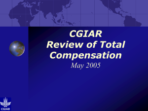 CGIAR Total Compensation Review - May 2005