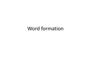 chapter 5 Word formation