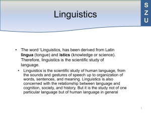 Linguistics - WordPress.com