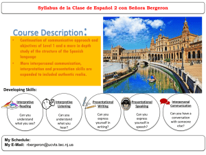 Spanish 2 Course Guidelines