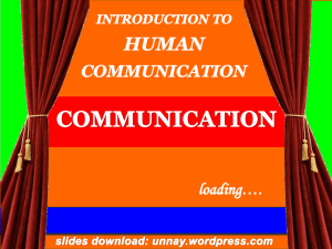 HUMAN COMMUNICATION