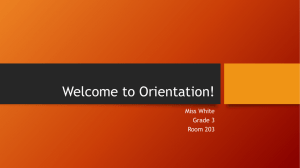 Welcome to Orientation!