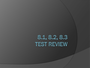 8.1, 8.2, 8.3 test review