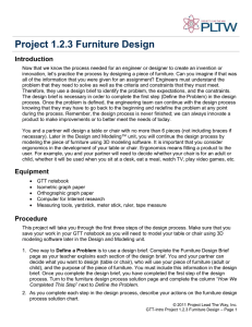 Project 1.2.3 Furniture Design Introduction