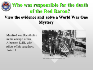 Who was responsible for the death of the Red Baron?