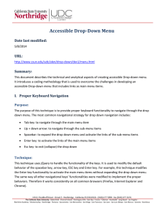 Accessible Drop-down Menu - California State University, Northridge