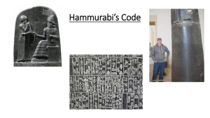 Hammurabi's Code - Coach Alexander's World History Class