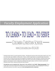 Faculty Employment Application