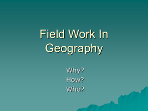 Field Work In Geography