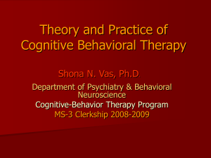 History, Assumptions, and Overview of CBT