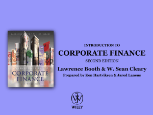 Chapter 1: An Introduction to Corporate Finance