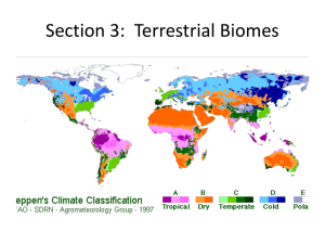 Section 3: Terrestrial Biomes