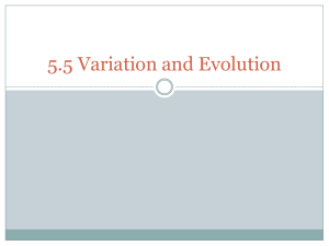 5.5 Variation and Evolution