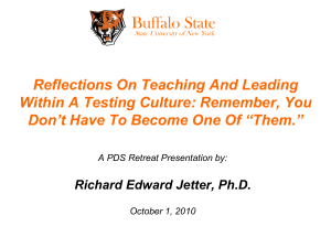 Presentation - Professional Development Schools | Buffalo State