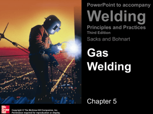 Chapter 5 GAS WELDING