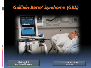 Guillain Barre Syndrome AH II Summer 2010