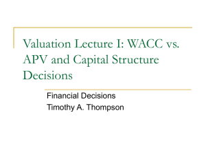 Valuation Lecture I