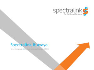 Spectralink in Avaya Environments Webinar Slides 19-Mar-2015