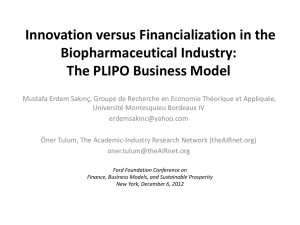 The PLIPO Business Model - Financial Institutions for Innovation and