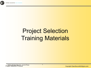 Project Selection Process
