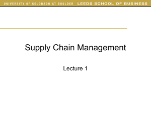 Understanding the Supply Chain