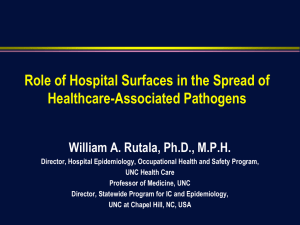 Role of Hospital Surfaces in the Spread of Healthcare