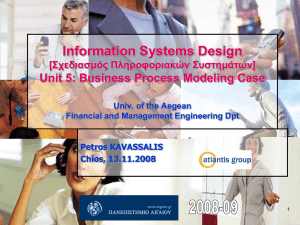 Information Systems Design - DEPARTMENT OF FINANCIAL AND