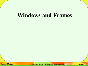 Windows and Frames - California State University San Marcos