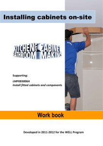 Work book - Kitchen and bathroom cabinet making