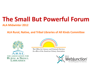 ALA Rural, Native, and Tribal Libraries of All Kinds