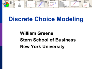 Ordered Choices - NYU Stern School of Business